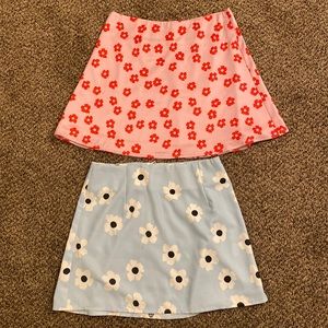 Princess Polly floral mini skirts